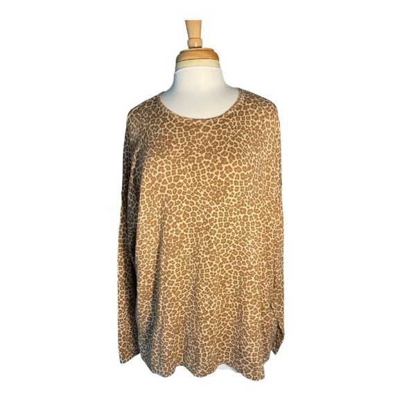 J. Jill NWT Animal Print/Leopard Print Pullover Sweater - Picture 1 of 5